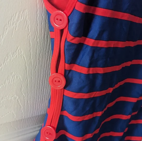 DKNY Women's One Piece Striped Swim Suit - Picture 4 of 5